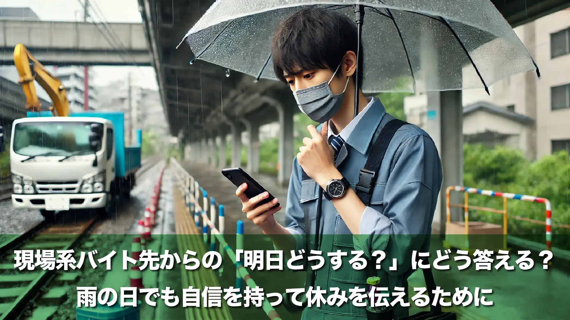 現場系バイト先からの「明日どうする？」にどう答える？雨の日でも自信を持って休みを伝えるために