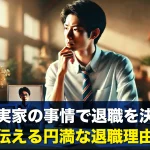急な実家の事情で退職を決断!会社に伝える円満な退職理由とは?