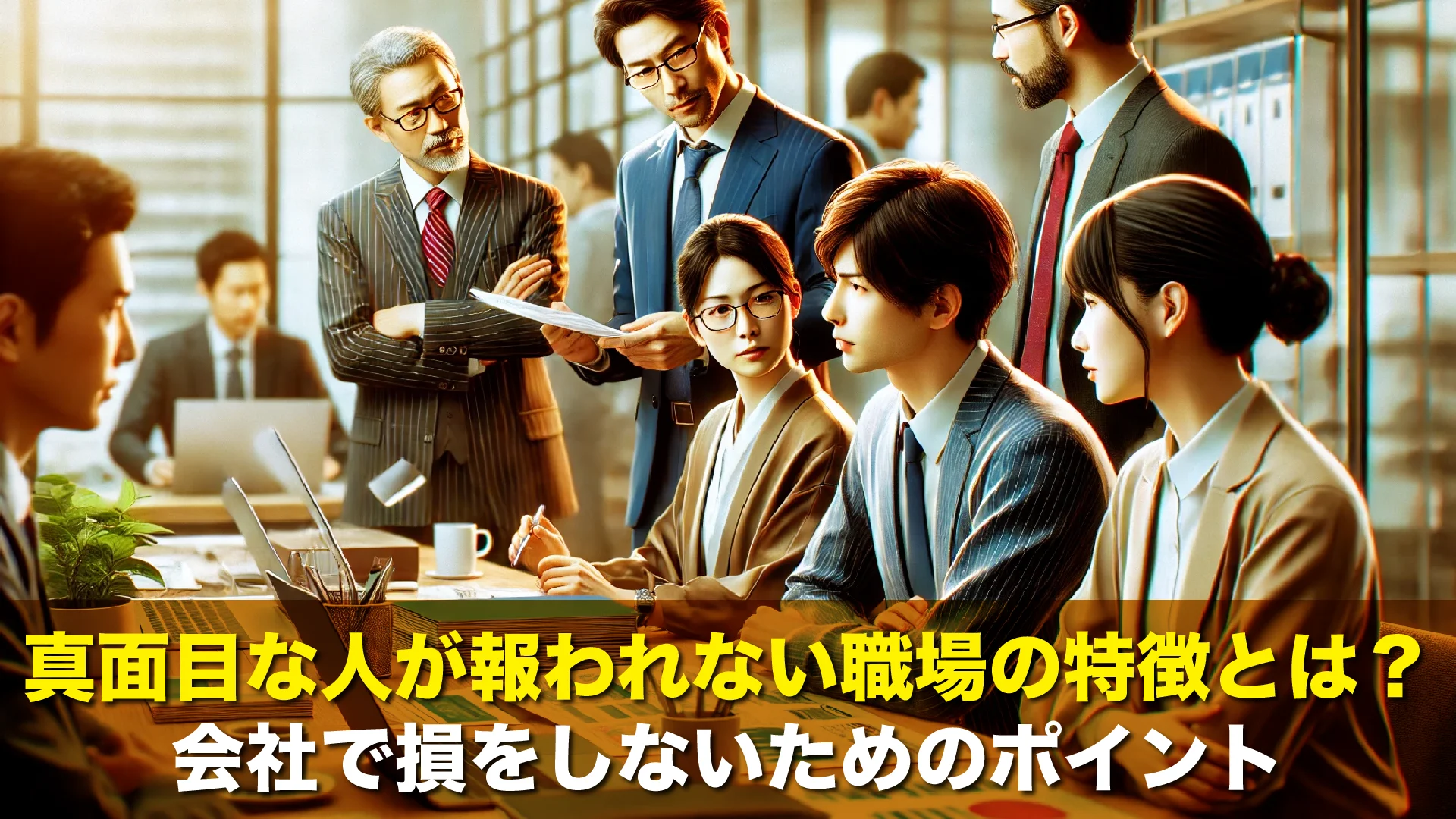 真面目な人が報われない職場の特徴とは？会社で損をしないためのポイント