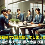 週2勤務で2回欠勤してしまった…研修中の欠席が与える影響と今後の選択について