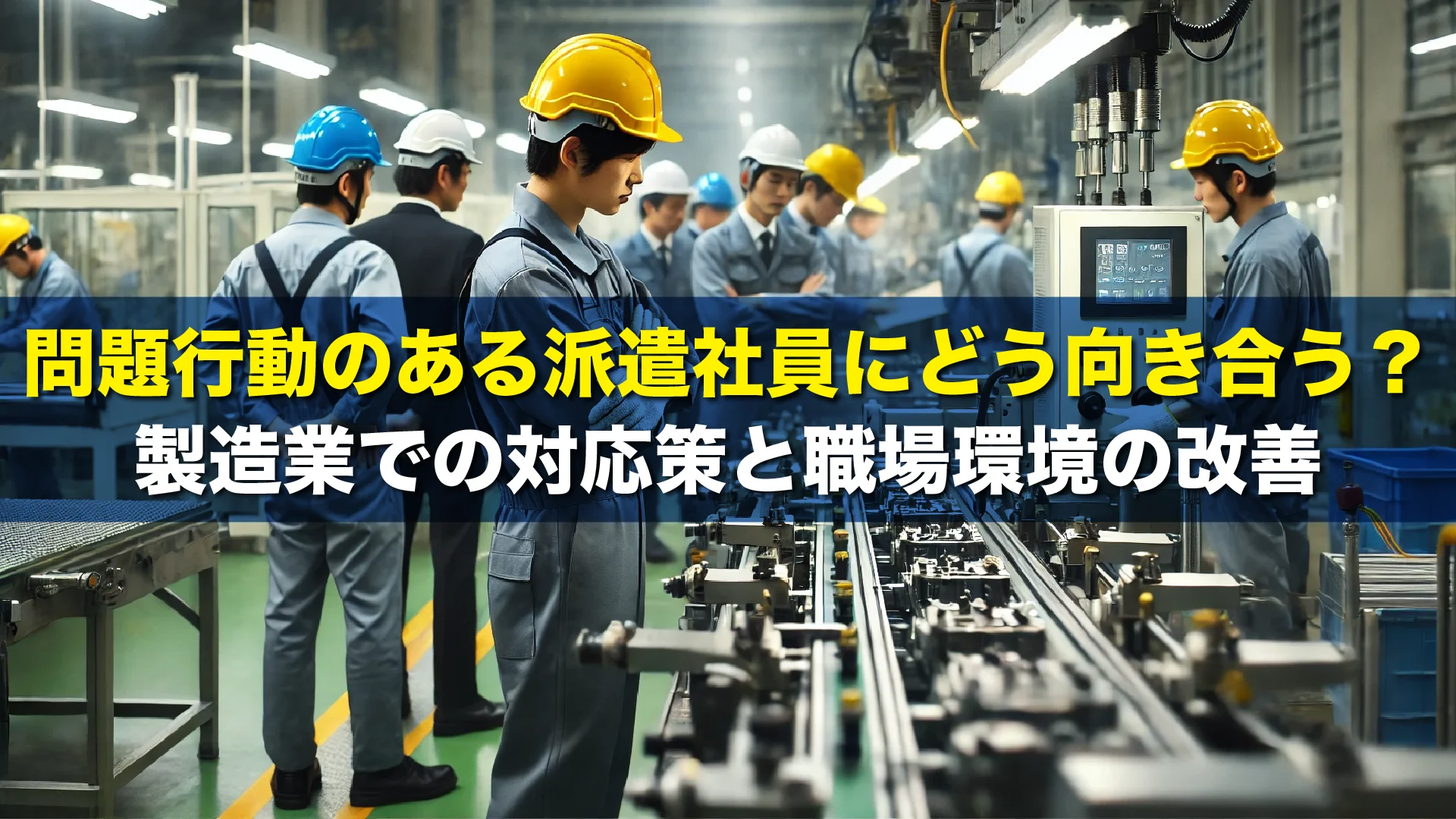 問題行動のある派遣社員にどう向き合う？製造業での対応策と職場環境の改善