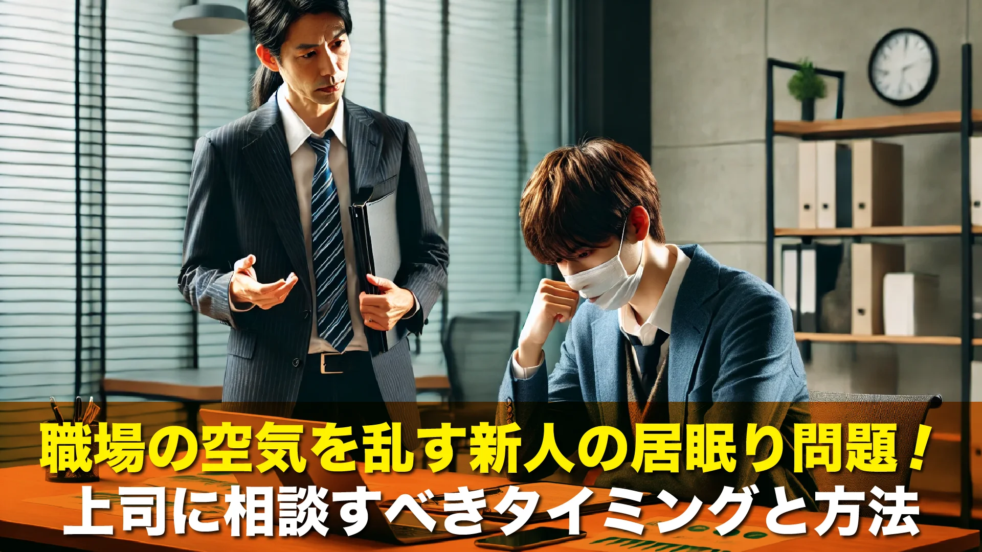 職場の空気を乱す新人の居眠り問題！上司に相談すべきタイミングと方法