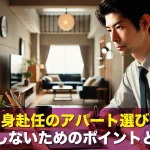 単身赴任のアパート選びで後悔しないためのポイントとは?