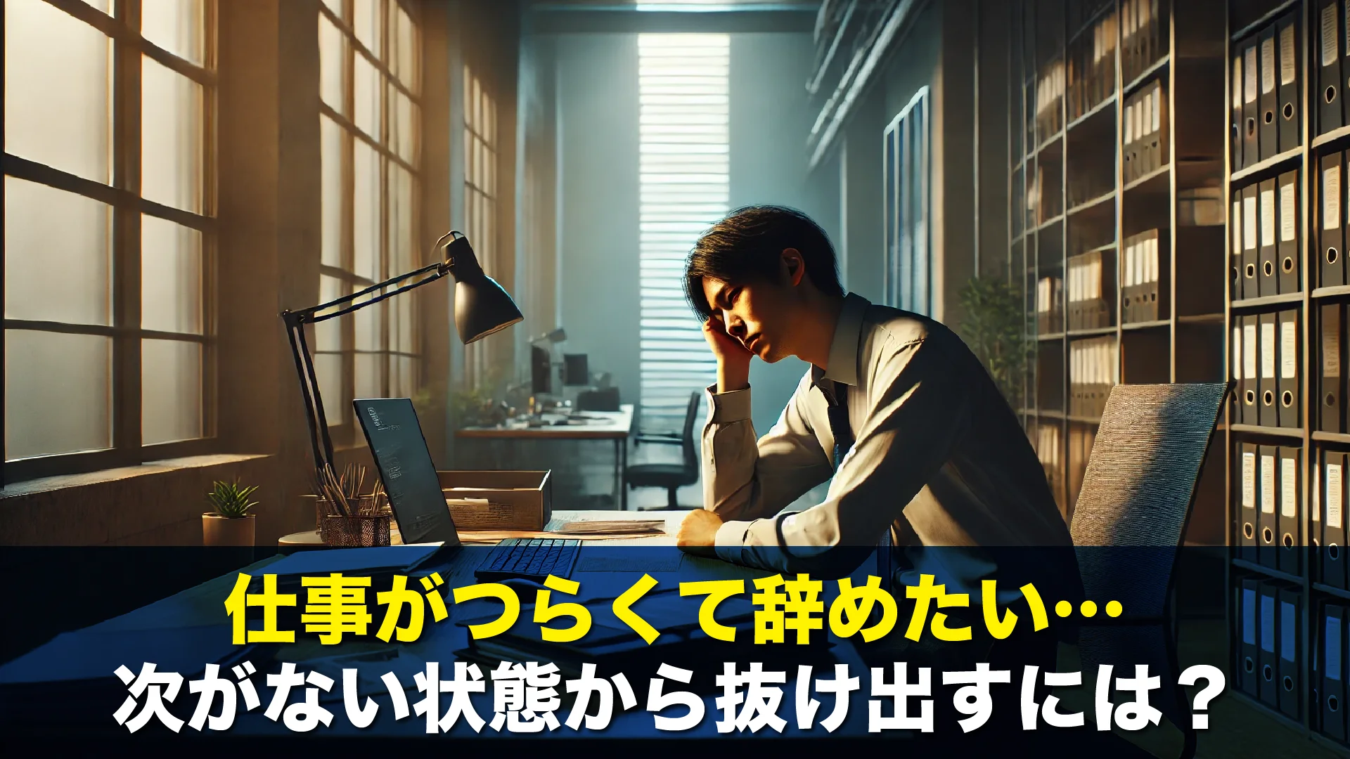 仕事がつらくて辞めたい…次がない状態から抜け出すには？