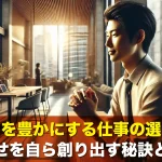 人生を豊かにする仕事の選び方 幸せを自ら創り出す秘訣とは