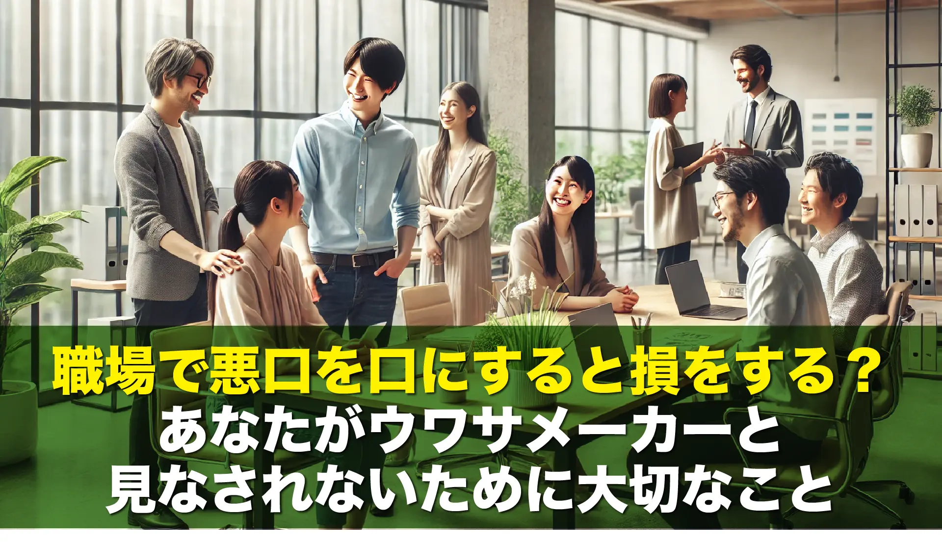 職場で悪口を口にすると損をする?あなたがウワサメーカーと見なされないために大切なこと