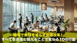 職場で無駄を減らす意識改革！すべてをお金と捉えることで変わる10の行動