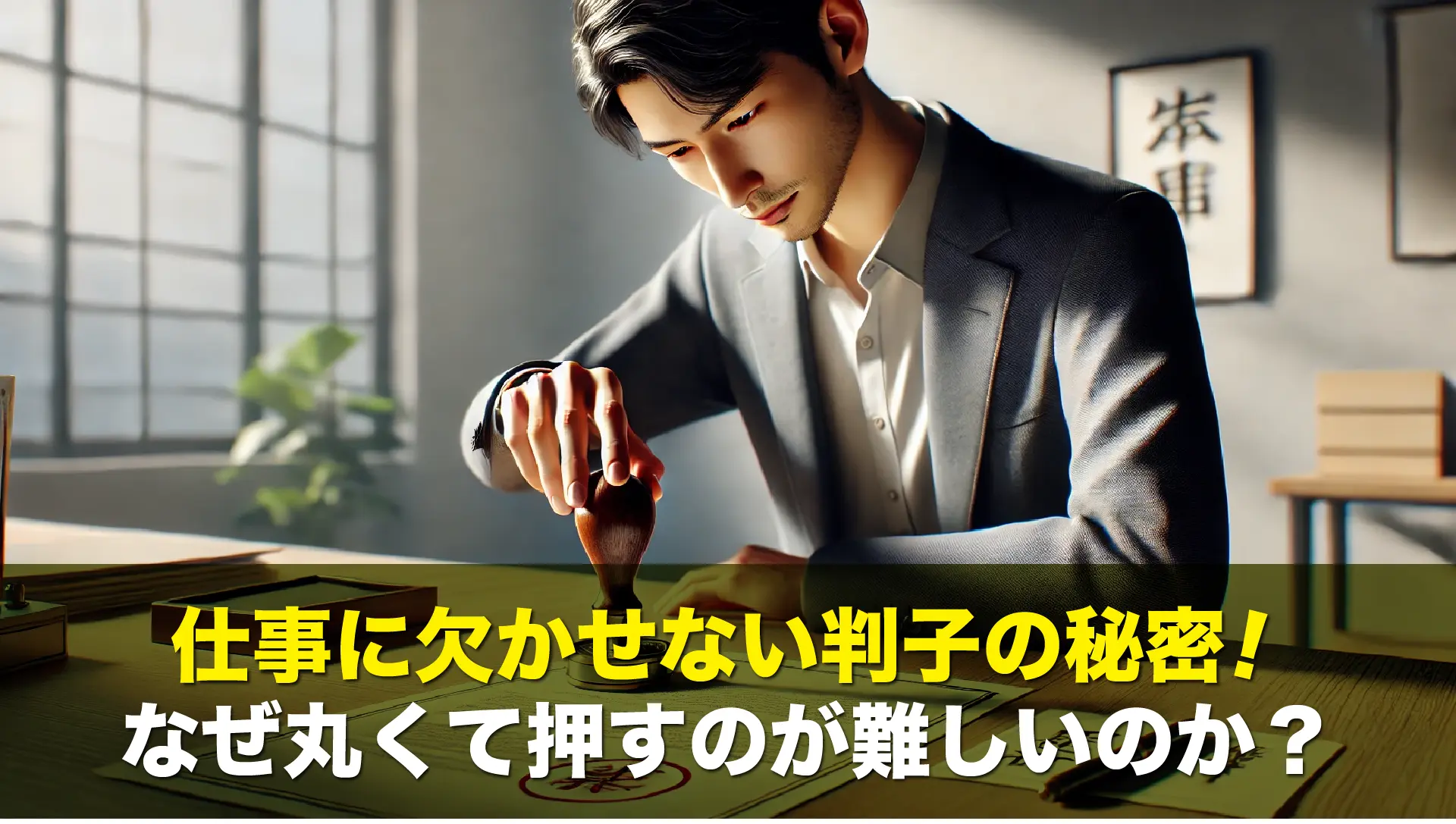 仕事に欠かせない判子の秘密！なぜ丸くて押すのが難しいのか？