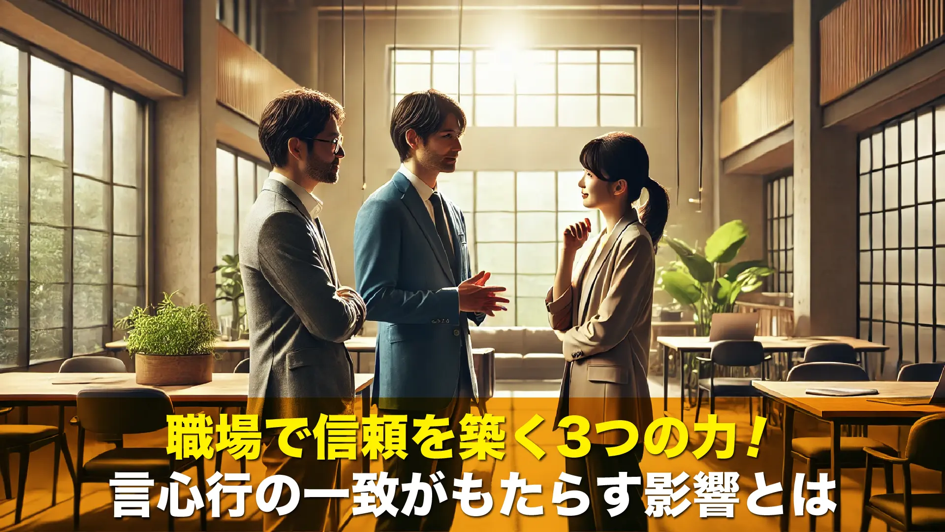 職場で信頼を築く3つの力!言心行の一致がもたらす影響とは