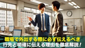 職場で外出する際に必ず伝えるべき行先と明確に伝える理由を徹底解説!