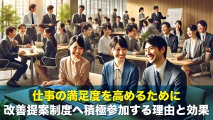 仕事の満足度を高めるために改善提案制度へ積極参加する理由と効果