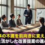 仕事の不満を前向きに変える!主体性を活かした改善提案の進め方とは