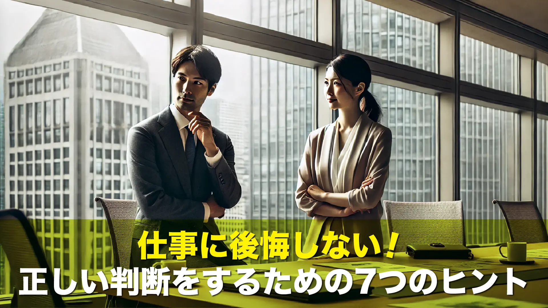 仕事に後悔しない!正しい判断をするための7つのヒント
