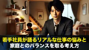 若手社員が語るリアルな仕事の悩みと家庭とのバランスを取る考え方