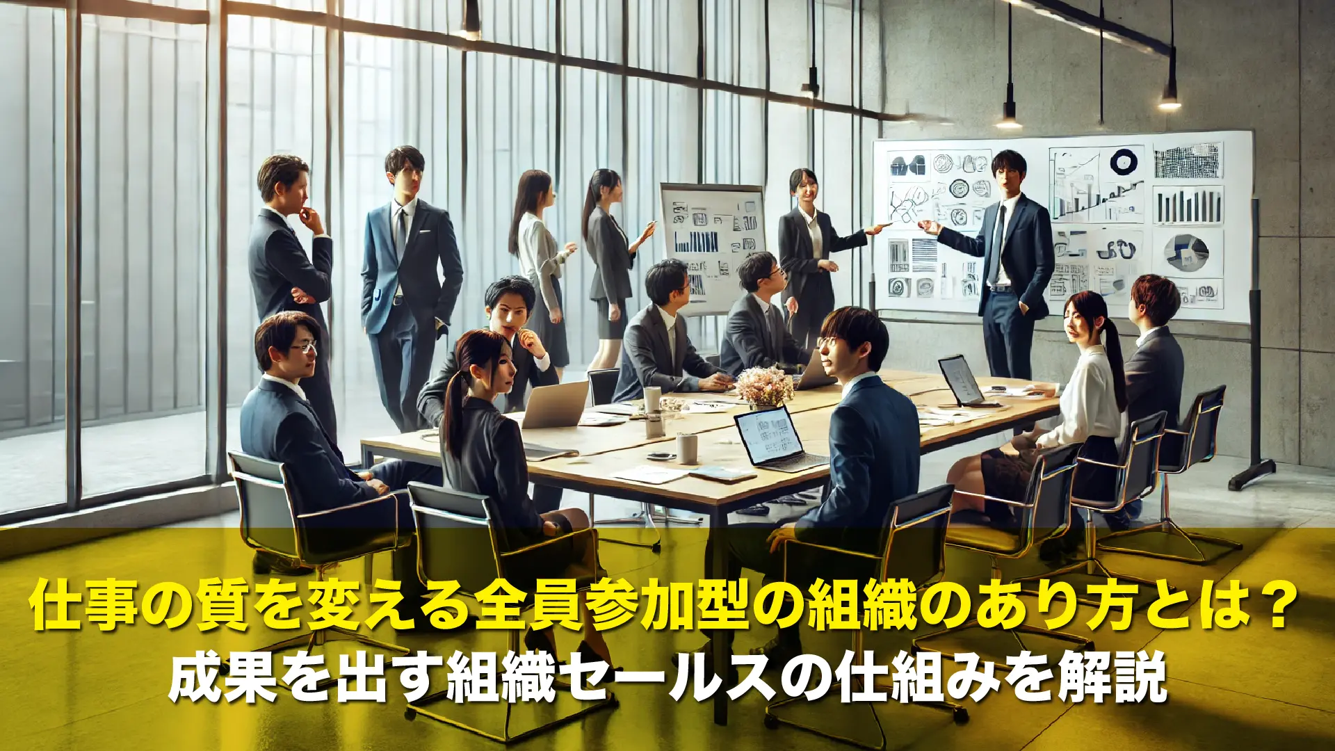 仕事の質を変える全員参加型の組織のあり方とは？成果を出す組織セールスの仕組みを解説
